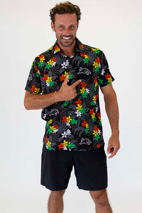 Penrith Panthers 'Reef' Hawaiian Shirt Adult
