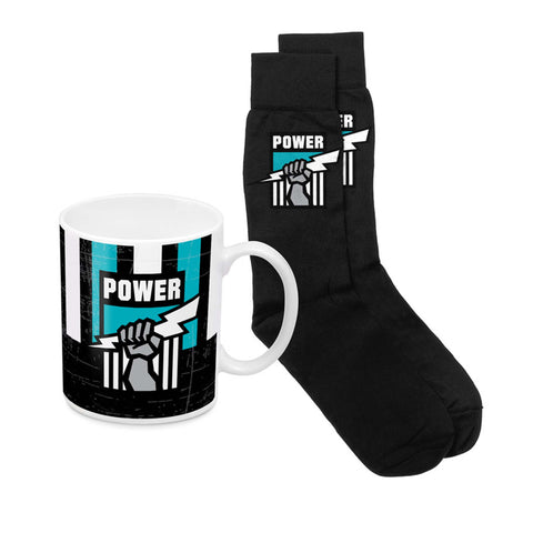 Port Adelaide Power Heritage Mug and Sock Set
