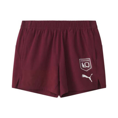 QLD Maroons 2026 Training Shorts Youth Burgundy