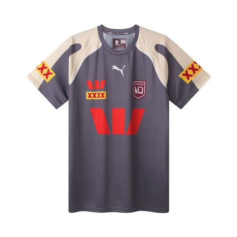 QLD Maroons 2026 Training Tee Grey Adult