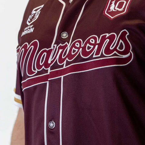 QLD Maroons 'Homer' Baseball Shirt Adult