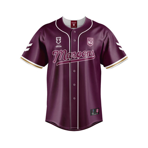 QLD Maroons 'Homer' Baseball Shirt Adult