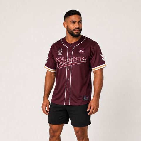 QLD Maroons 'Homer' Baseball Shirt Adult