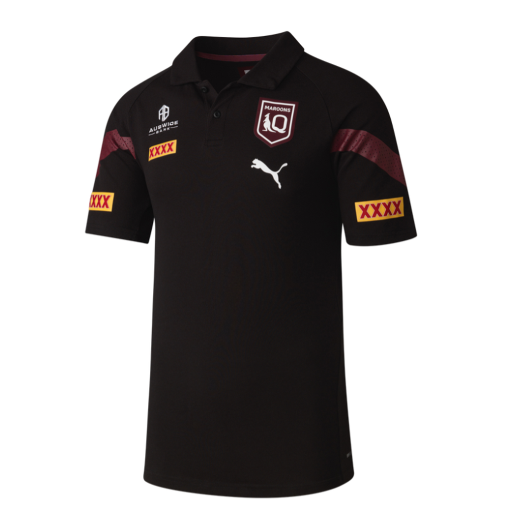 Queensland Maroons 2023 Team Polo Charcoal