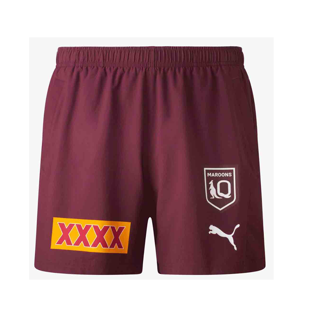 Queensland Maroons 2023 Training Shorts Adult Burgundy