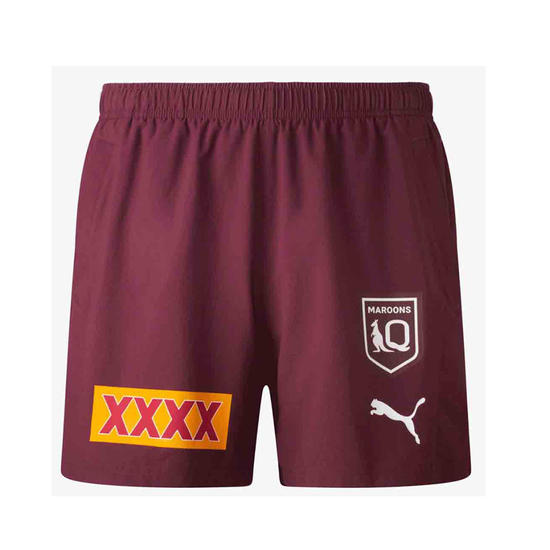 Queensland Maroons 2023 Training Shorts Adult Burgundy