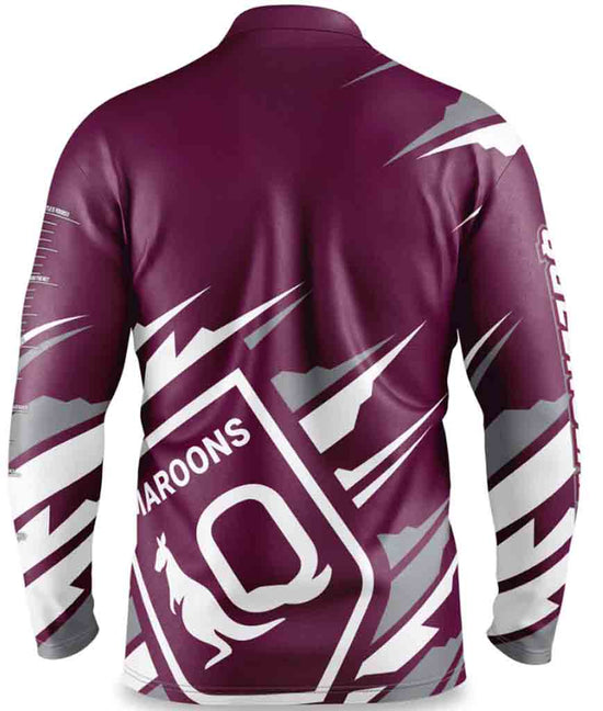 Queensland Maroons 'Ignition' Fishing Shirt Adult