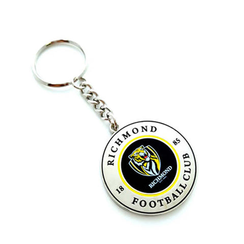 Richmond Tigers Round Keyring