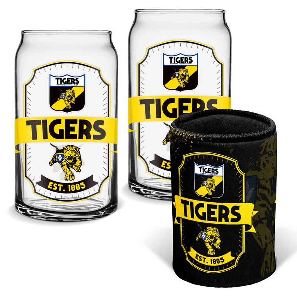 Load image into Gallery viewer, Richmond Tigers Can Glasses and Can Cooler
