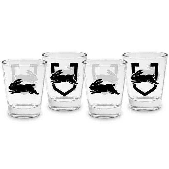 South Sydney Rabbitohs 4-Pack Shot Glasses