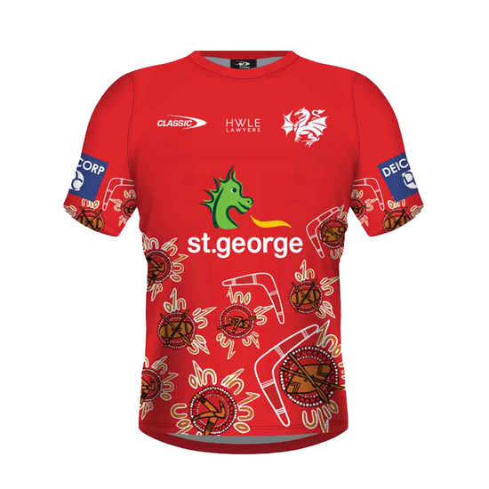 St George Dragons 2023 Indigenous Training Tee Adult*