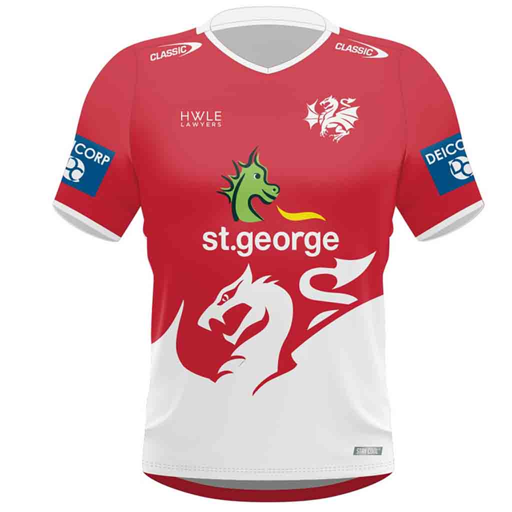 St George Dragons 2024 Training Tee Adult