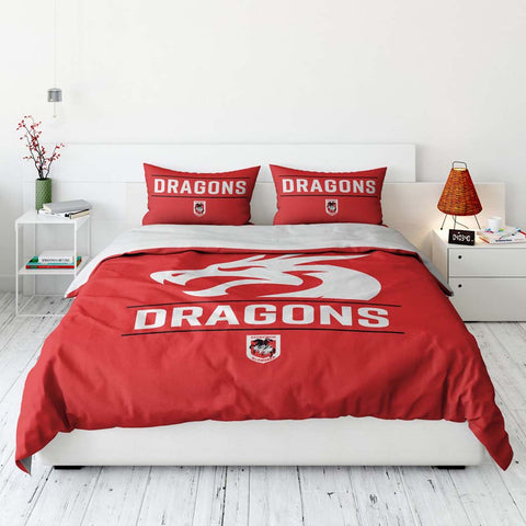 St George Dragons Quilt Cover Set Double