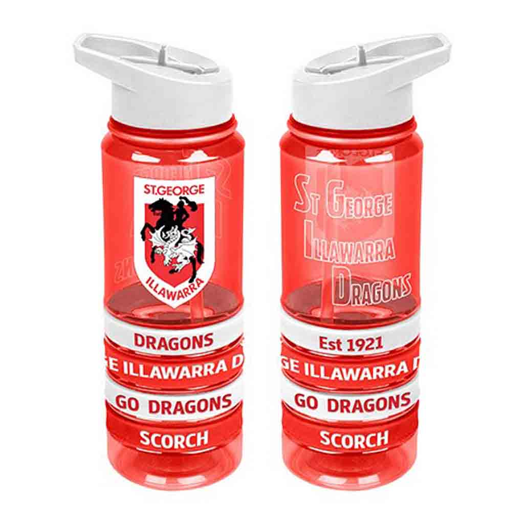 St George Dragons Tritan Bottle with Bands