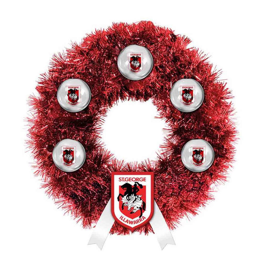 St George Dragons Xmas Wreath