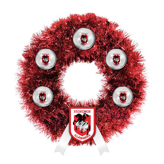 St George Dragons Xmas Wreath