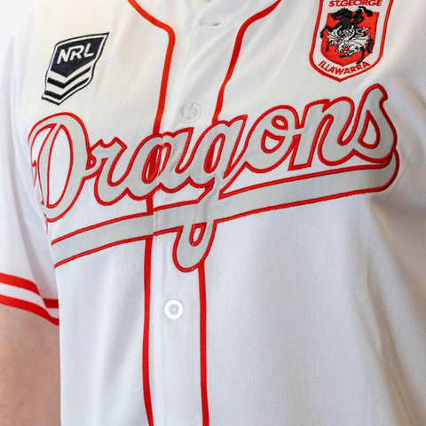 St George Dragons 'Homer' Baseball Shirt Adult