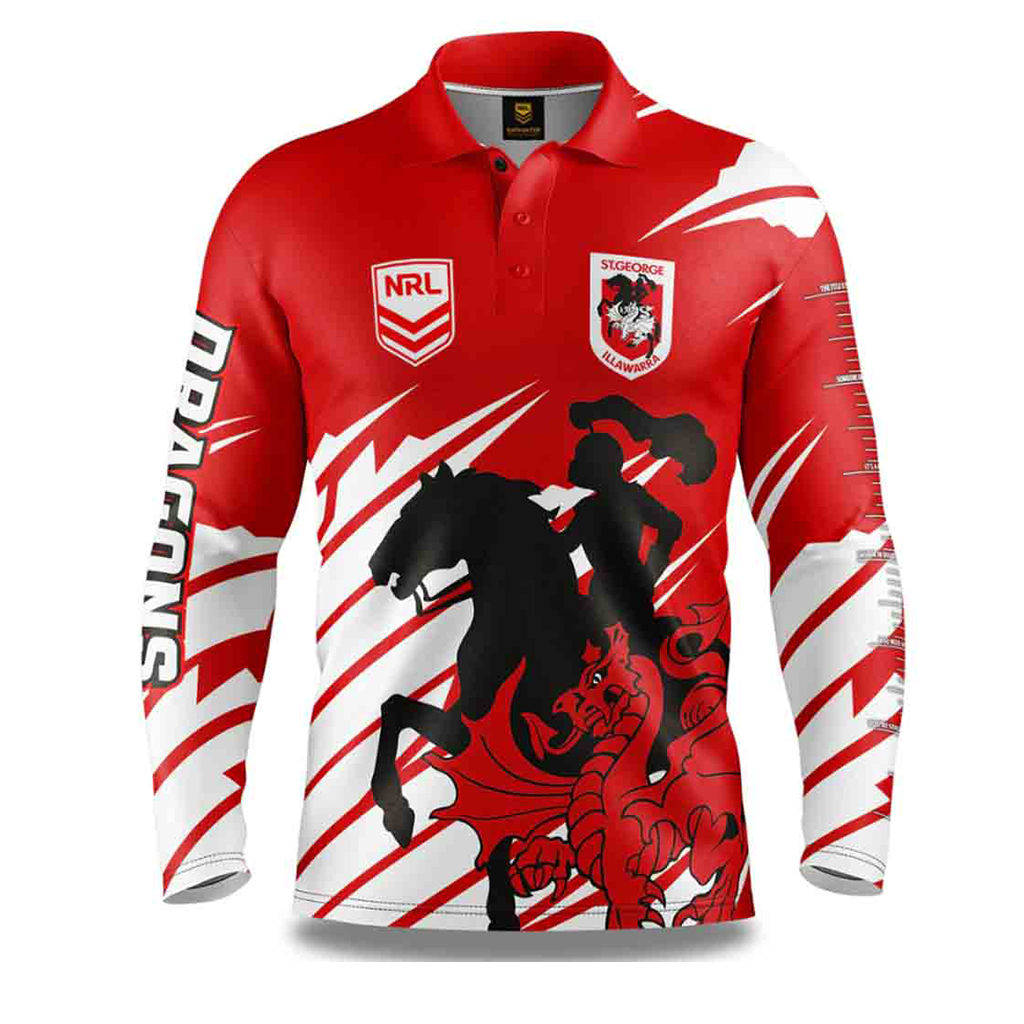 St George Dragons 'Ignition' Fishing Shirt Adult
