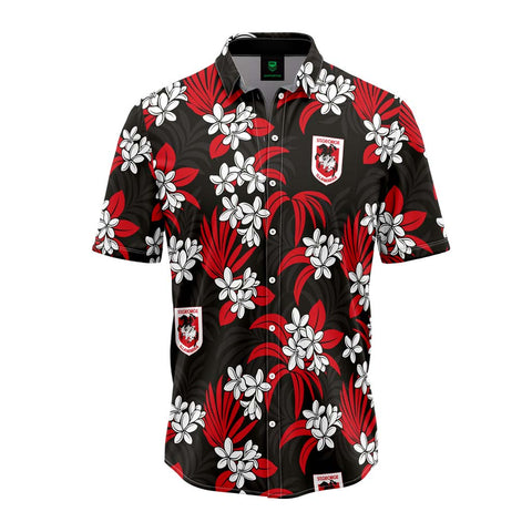 St George Dragons 'Reef' Hawaiian Shirt Adult