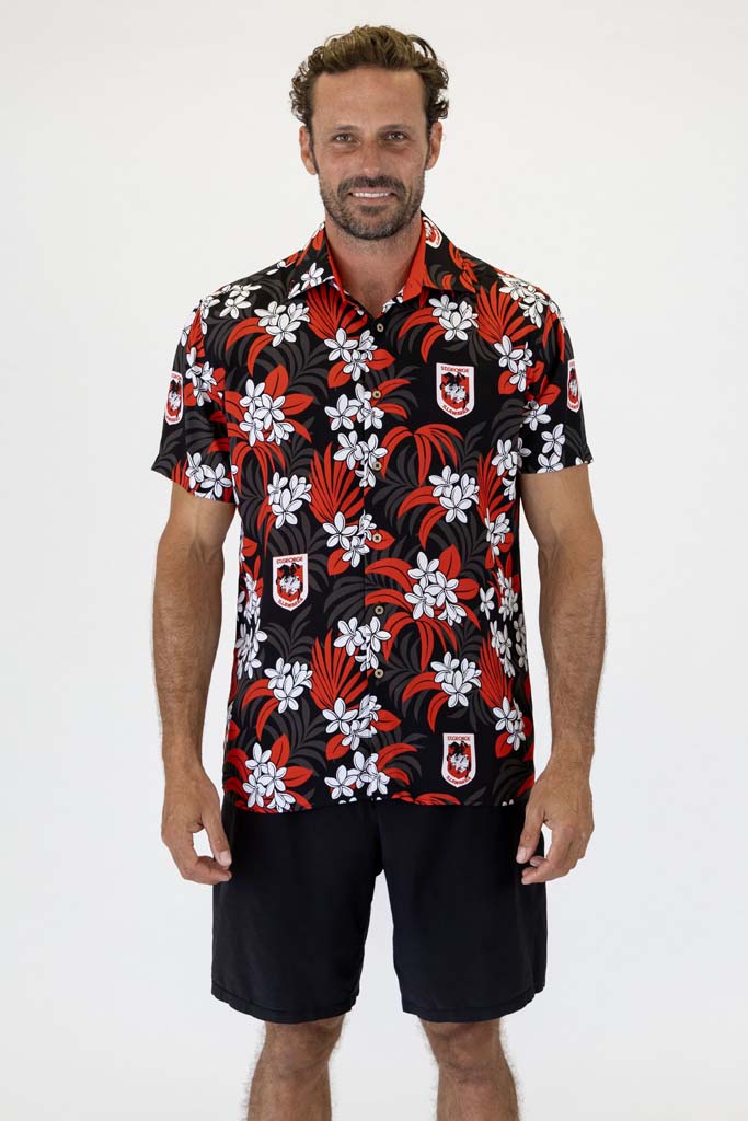 St George Dragons 'Reef' Hawaiian Shirt Adult – Jerseys Megastore