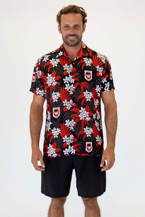 St George Dragons 'Reef' Hawaiian Shirt Adult