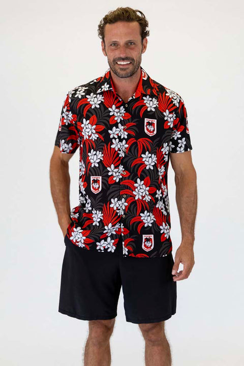 St George Dragons 'Reef' Hawaiian Shirt Adult