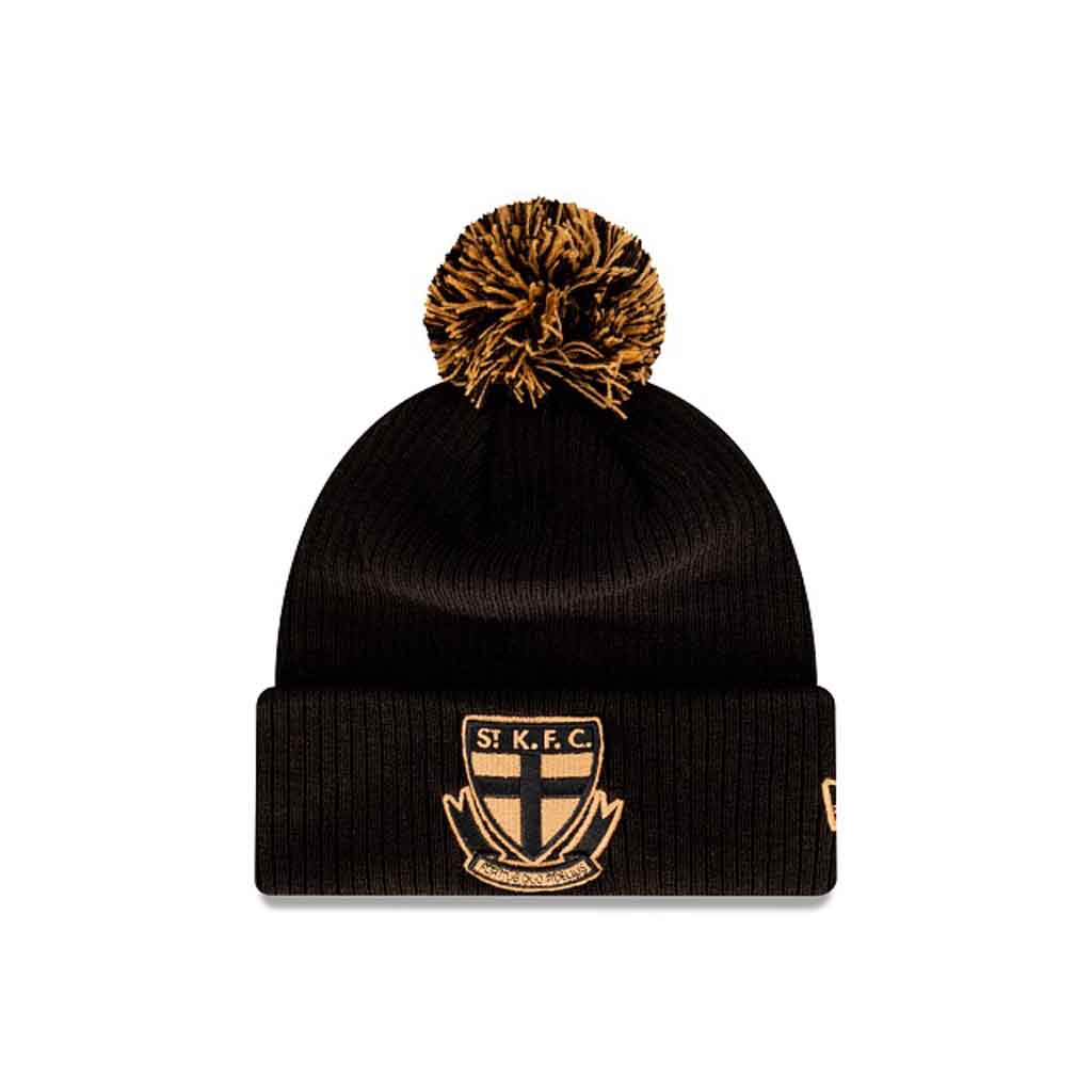 St Kilda Saints Black Wheat Beanie