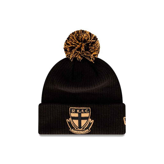 St Kilda Saints Black Wheat Beanie