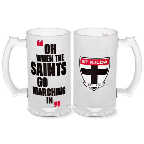 St Kilda Saints Frosted Stein 500mL