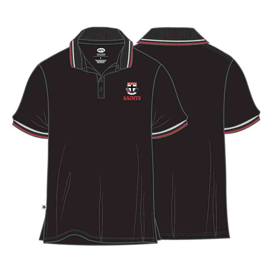 St Kilda Saints Pique Gold Polo Adult