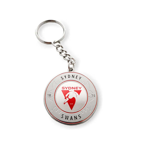 Sydney Swans Round Keyring