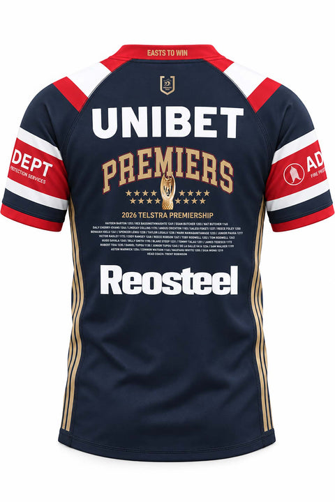 PRE SALE: Sydney Roosters 2026 Premiers Jersey Adult