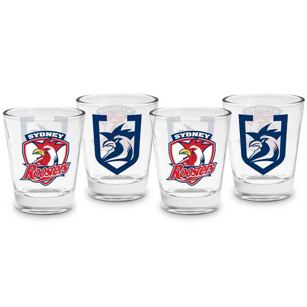 Sydney Roosters 4-Pack Shot Glasses