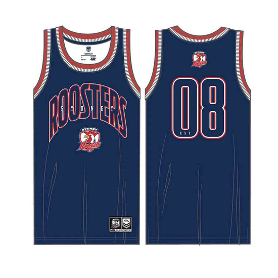 Sydney Roosters Basketball Singlet Adult