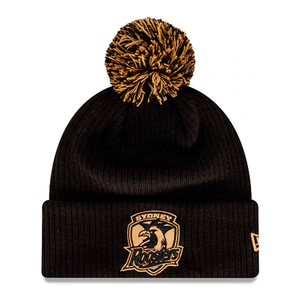 Load image into Gallery viewer, Sydney Roosters Black Wheat Beanie
