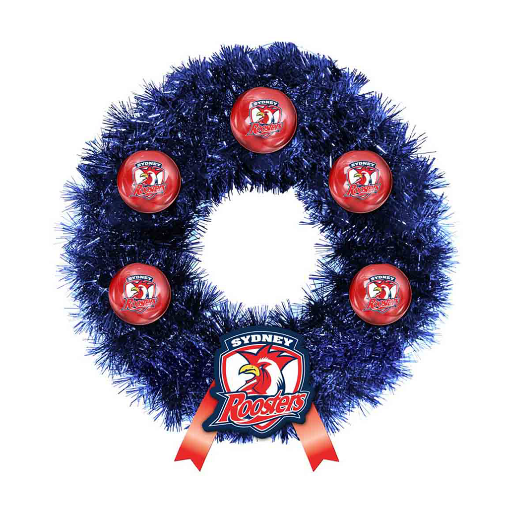 Sydney Roosters Xmas Wreath