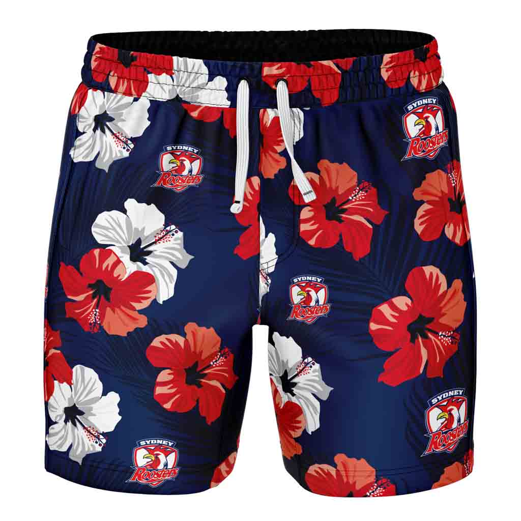 Sydney Roosters 'Aloha' Volley Shorts Adult