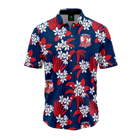 Sydney Roosters 'Reef' Hawaiian Shirt Adult