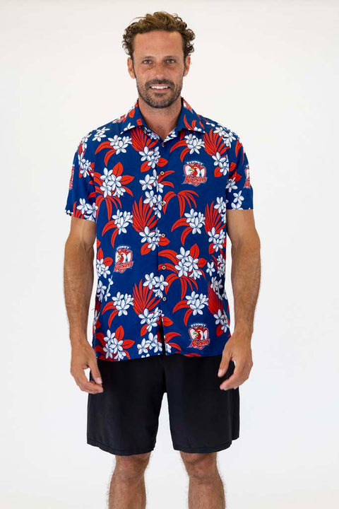 Sydney Roosters 'Reef' Hawaiian Shirt Adult