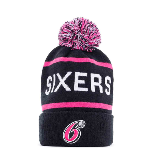 Sydney Sixers BBL13 Wordmark Pom Pom Beanie