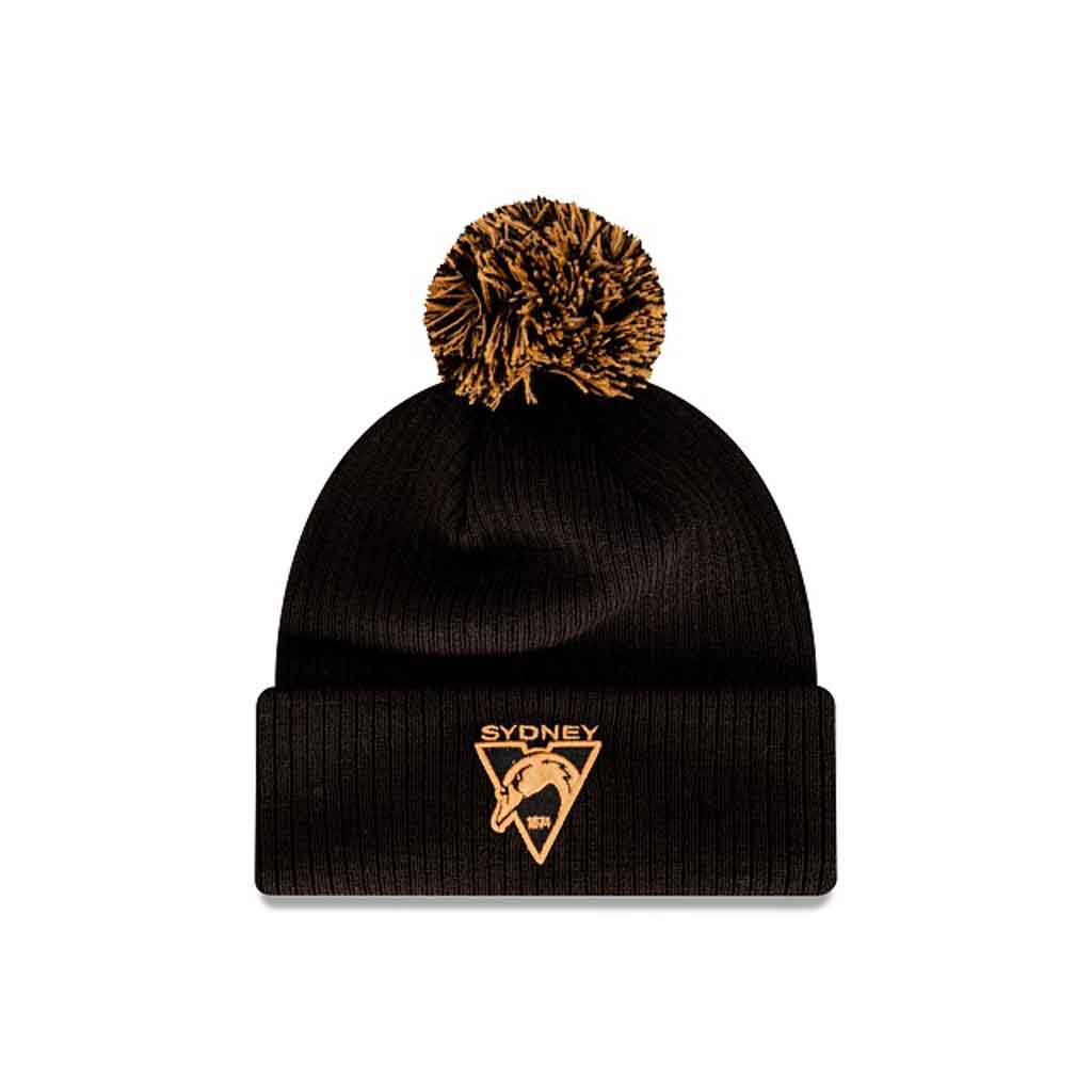 Sydney Swans Black Wheat Beanie