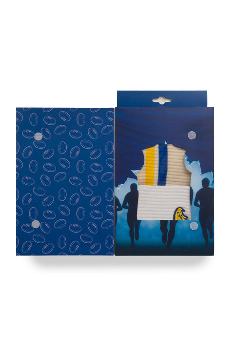 West Coast Eagles Sneaker Sock 2 Pack Giftbox