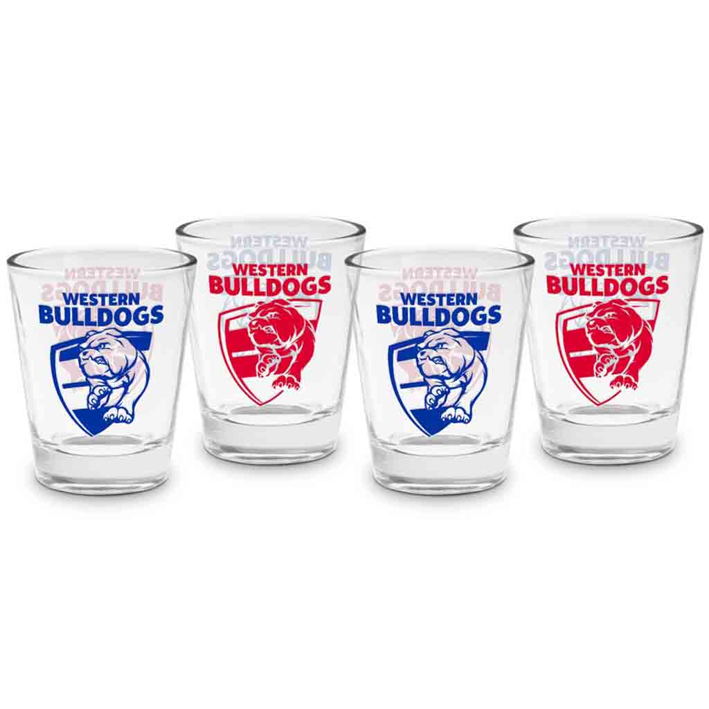 Western Bulldogs 4-Pack Shot Glasses