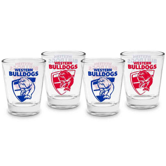 Western Bulldogs 4-Pack Shot Glasses