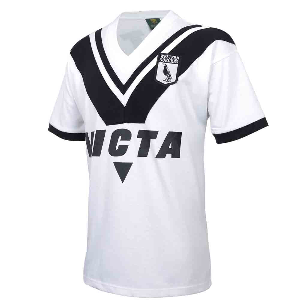 Western Suburbs Magpies 1978 Retro Jersey Alternate ( White )