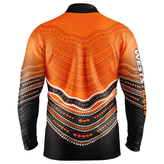 Wests Tigers Indigenous Fishing Shirt Adult