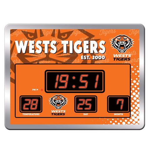 Wests Tigers LED Scoreboard Clock