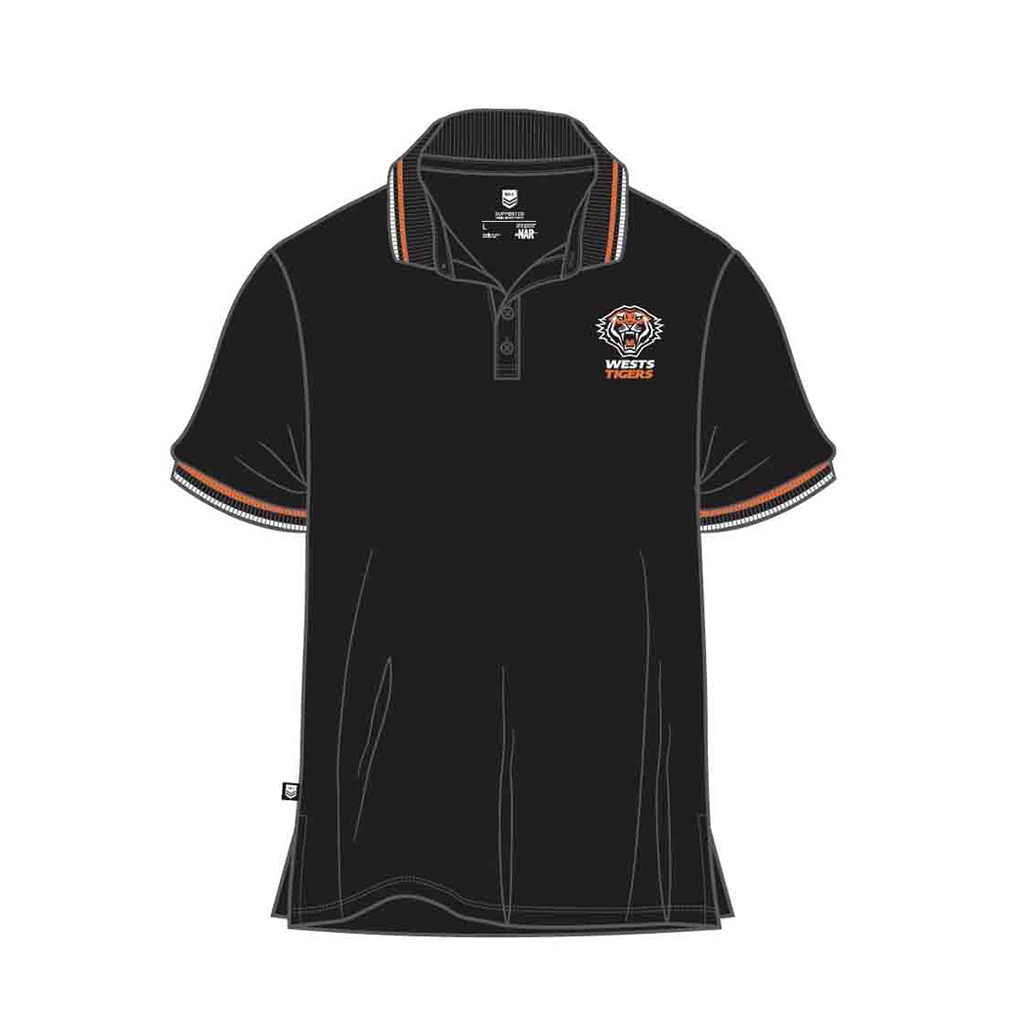 Wests Tigers Pique Gold Polo Adult