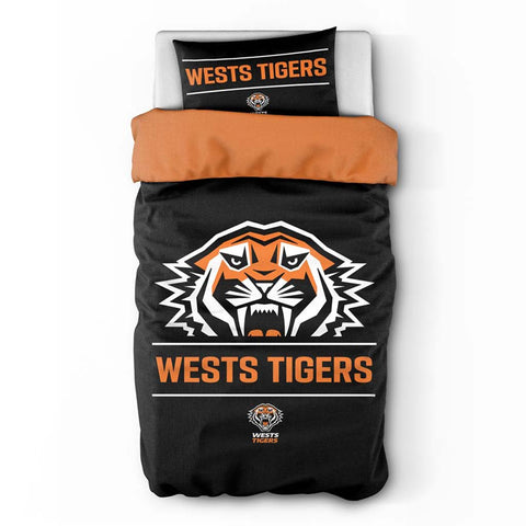 Wests Tigers Quilt Cover Set Single
