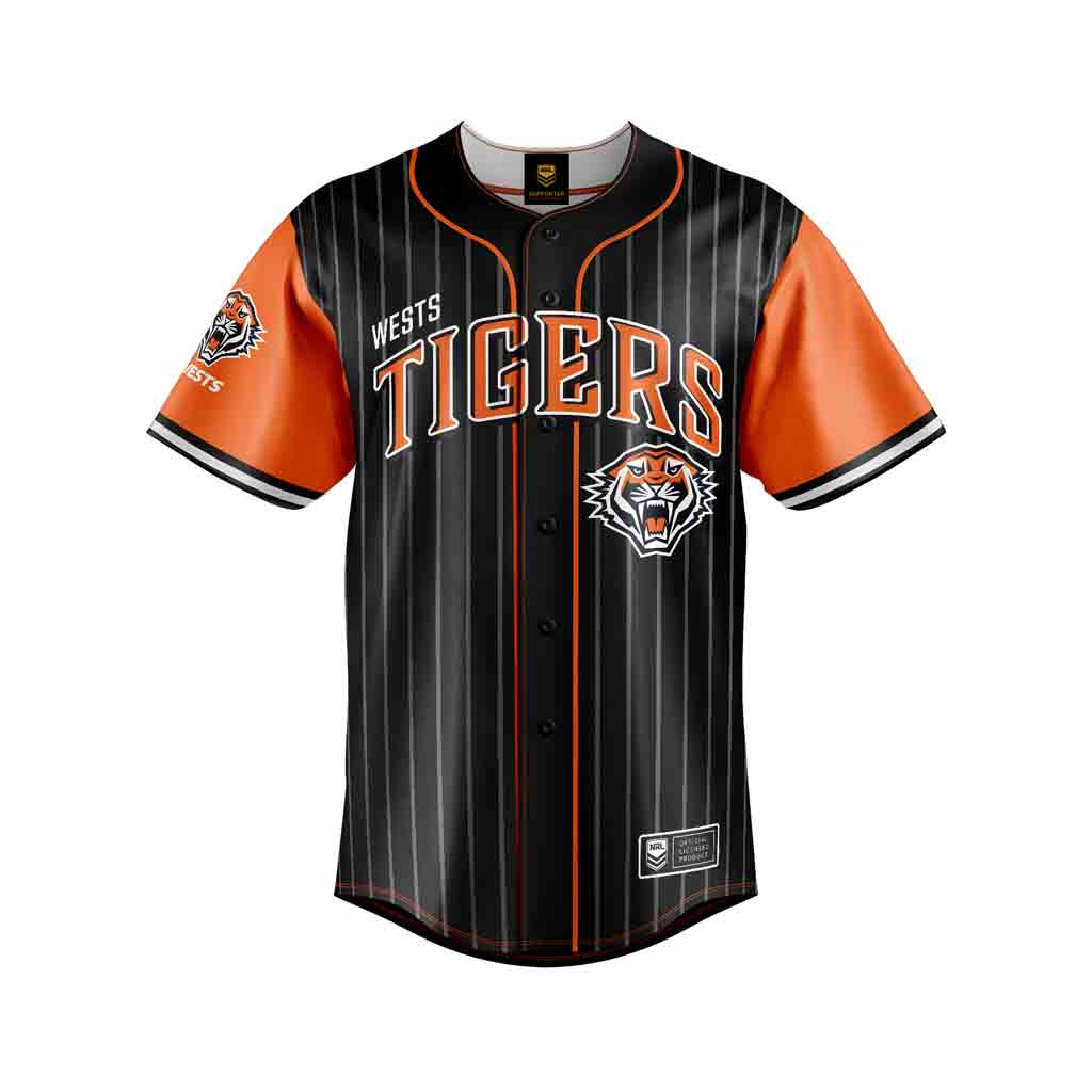 Wests Tigers "Slugger" Baseball Shirt Adult